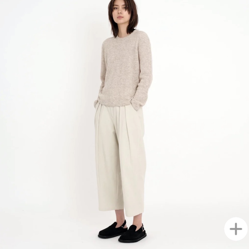 7115 by Szeki wide leg high rise white gouchos size small / 2 linen rayon pocket